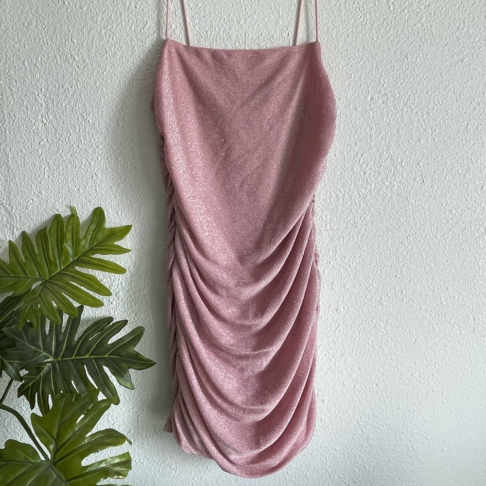 Size M pink sparkle mini dress